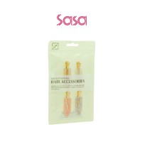 CREASELESS HAIR CLIPS 4PC (CORAL)