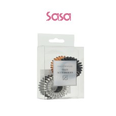 TRACELESS SPIRAL HAIR TIES 6PC (MIX)