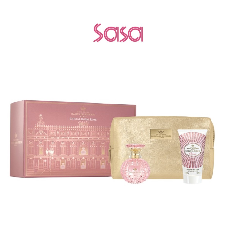 CRISTAL ROYAL ROSE EDP50ML + BODY LOTION 150ML + POUCH