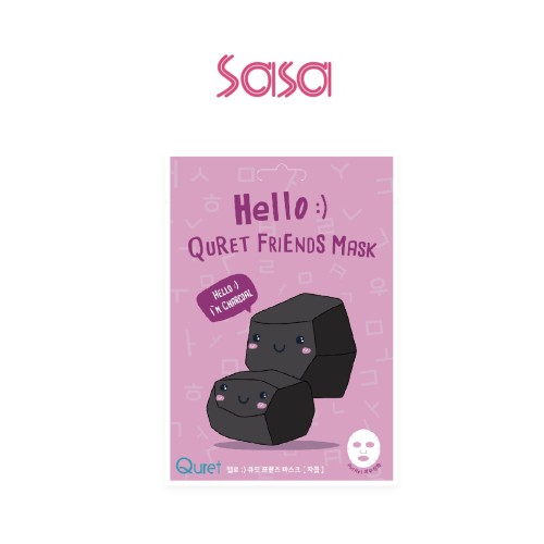 HELLO QURET FRIENDS MASK (CHARCOAL) 1'S