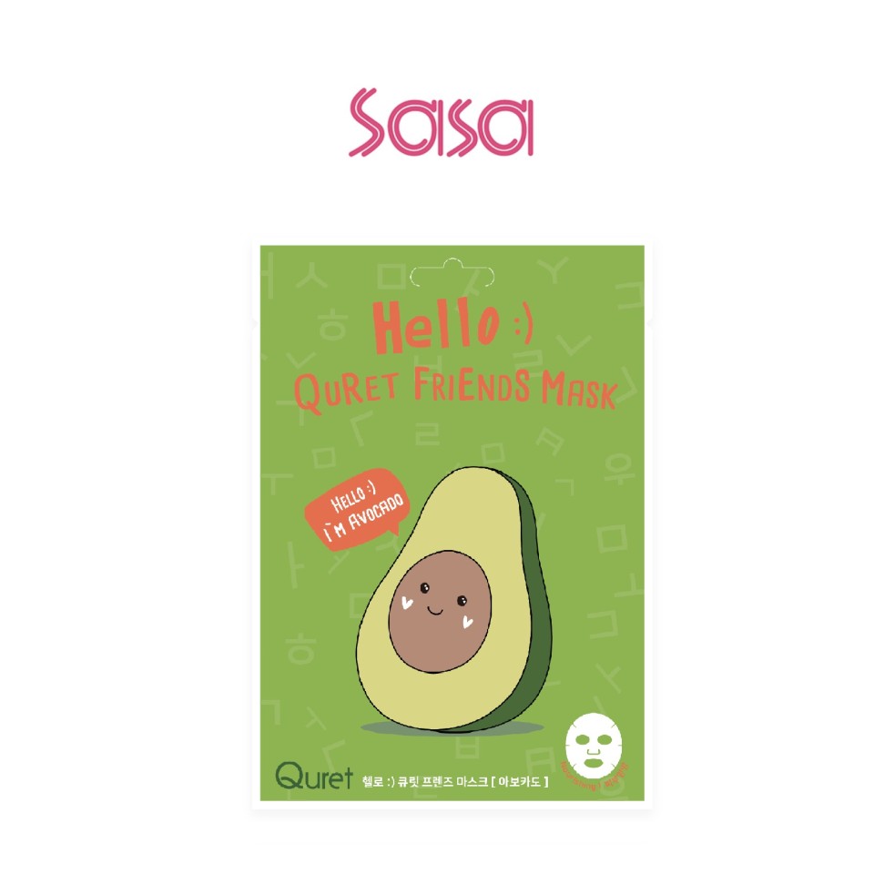 HELLO QURET FRIENDS MASK (AVOCADO) 1'S HELLO QURET FRIENDS MASK (AVOCADO) 1'S