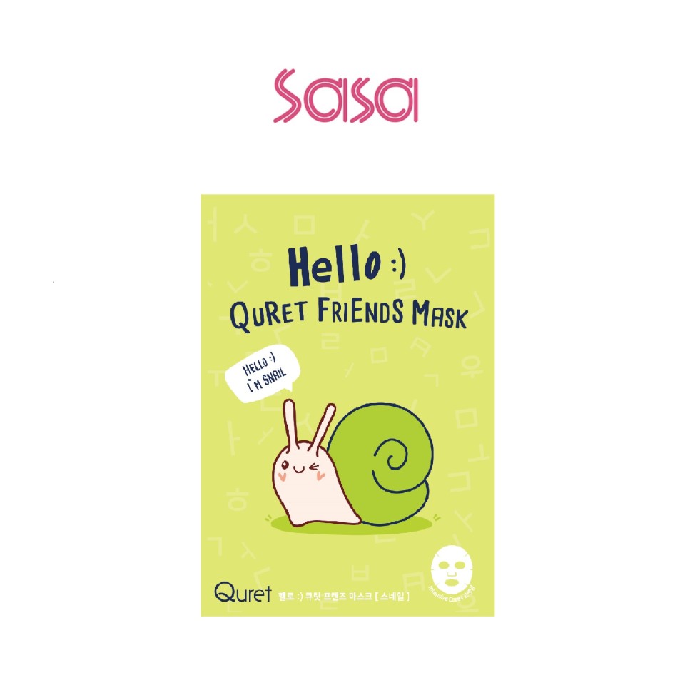 HELLO QURET FRIENDS MASK (SNAIL) 1'S HELLO QURET FRIENDS MASK (SNAIL) 1'S