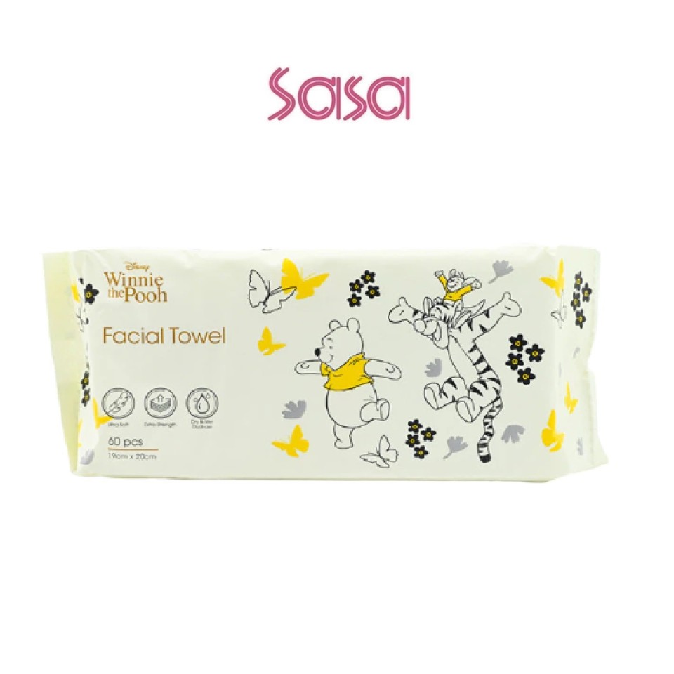 WINNIE T POOH 60PC FACIAL TOWEL WINNIE T POOH 60PC FACIAL TOWEL