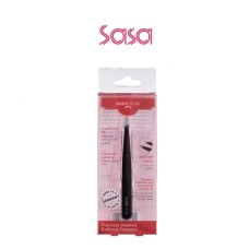 PRECISION STAINLESS BROW TWEEZERS (BLACK)