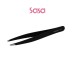PRECISION STAINLESS BROW TWEEZERS (BLACK)