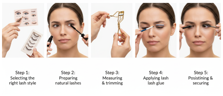 Step-by-Step Guide to Applying False Eyelashes at Home