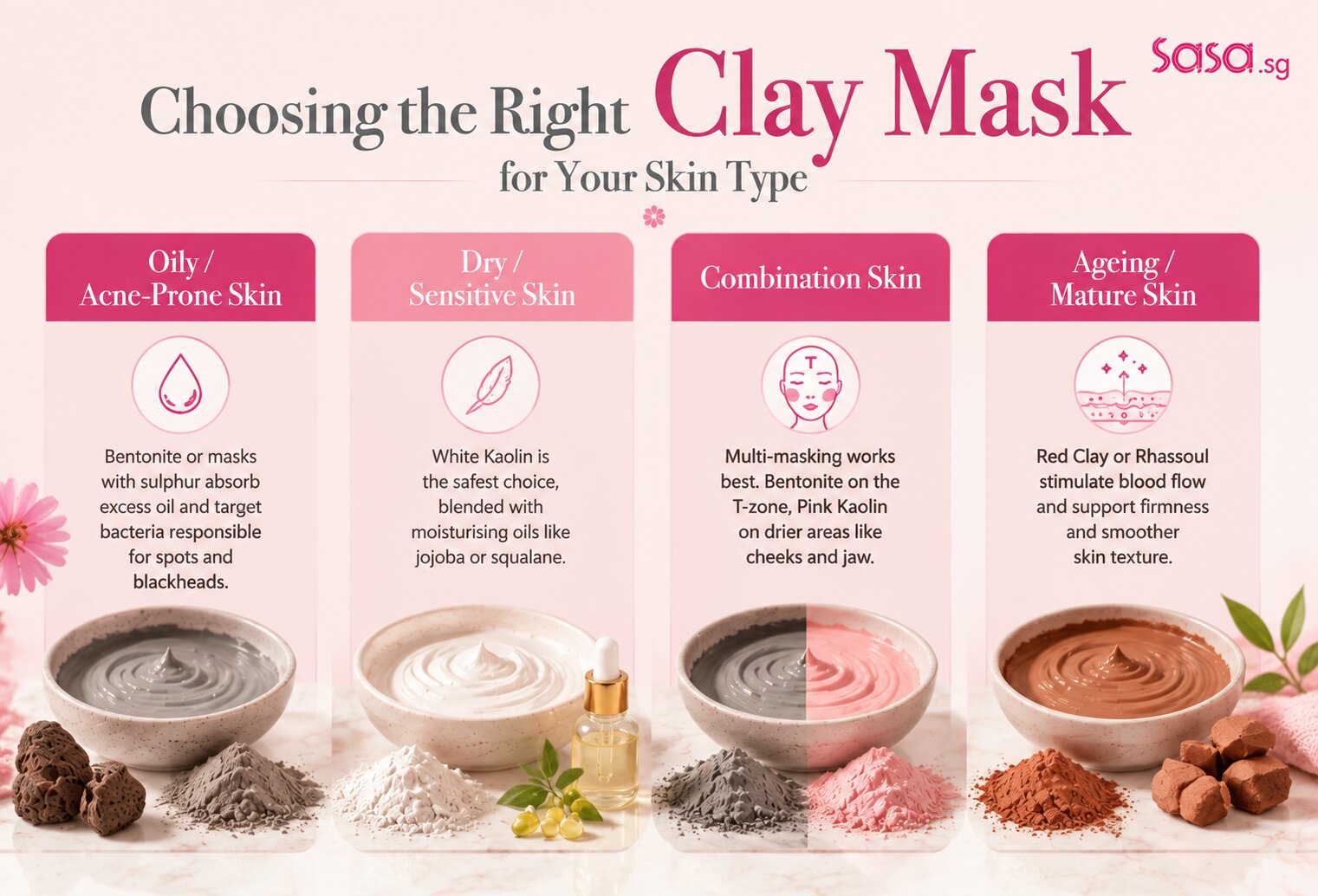 Choosing the right clay mask for your skin type