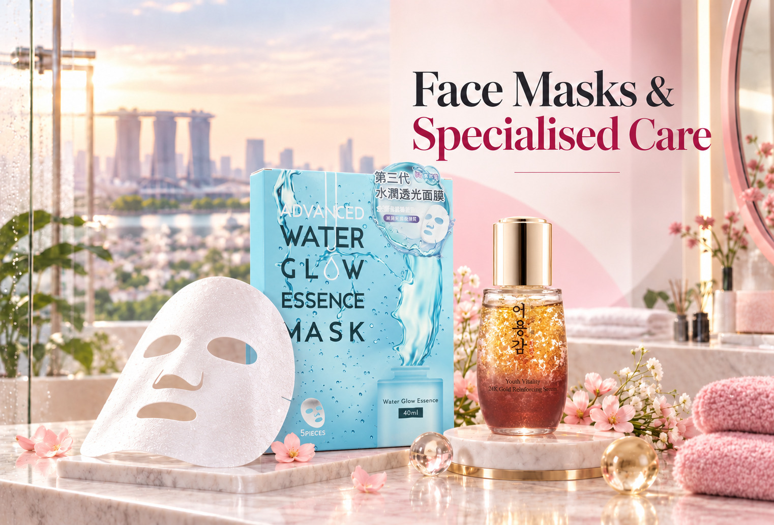Face mask and specialised skincare products for men's blemish and skin care needs