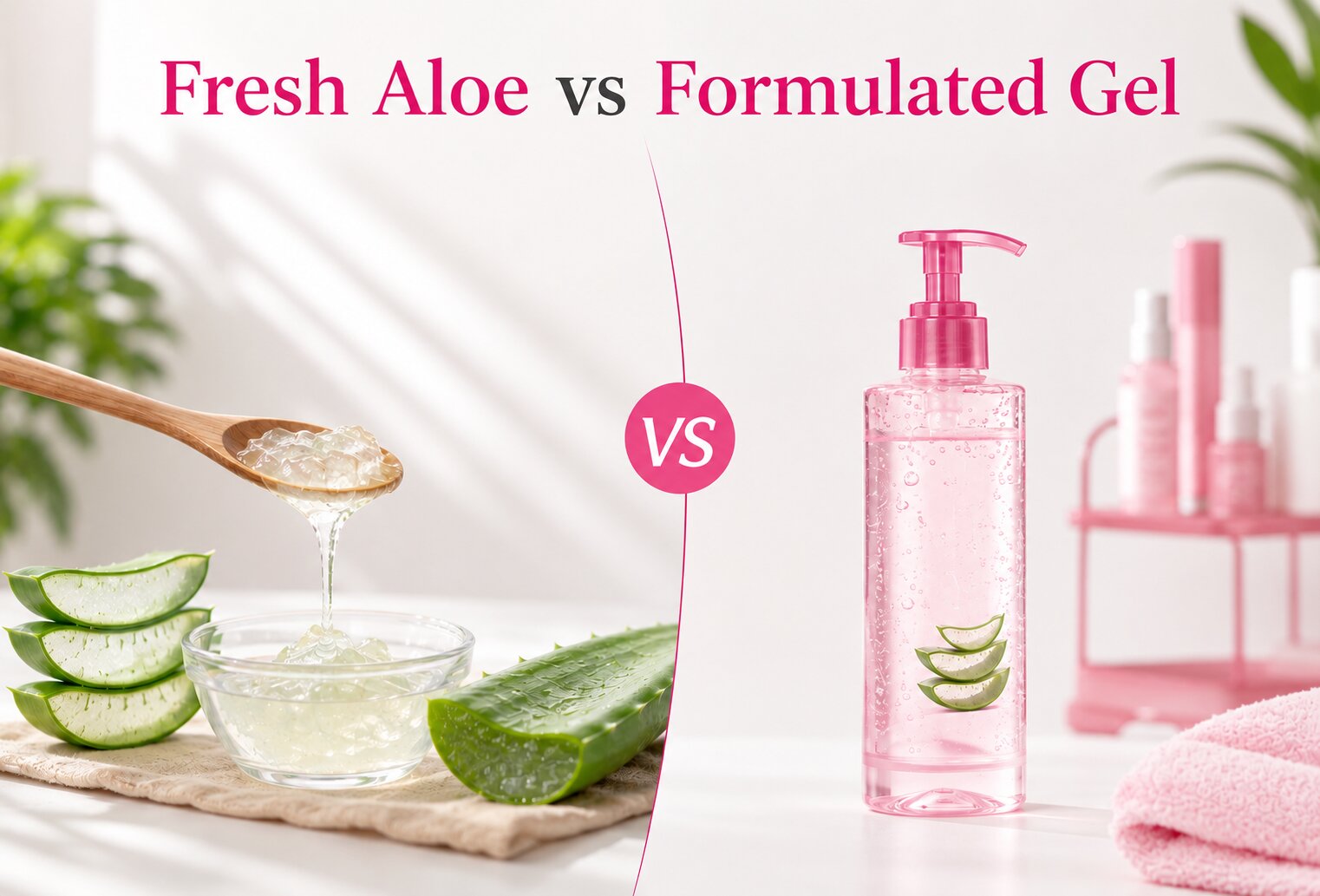 Fresh Aloe Vera vs Formulated Aloe Gel