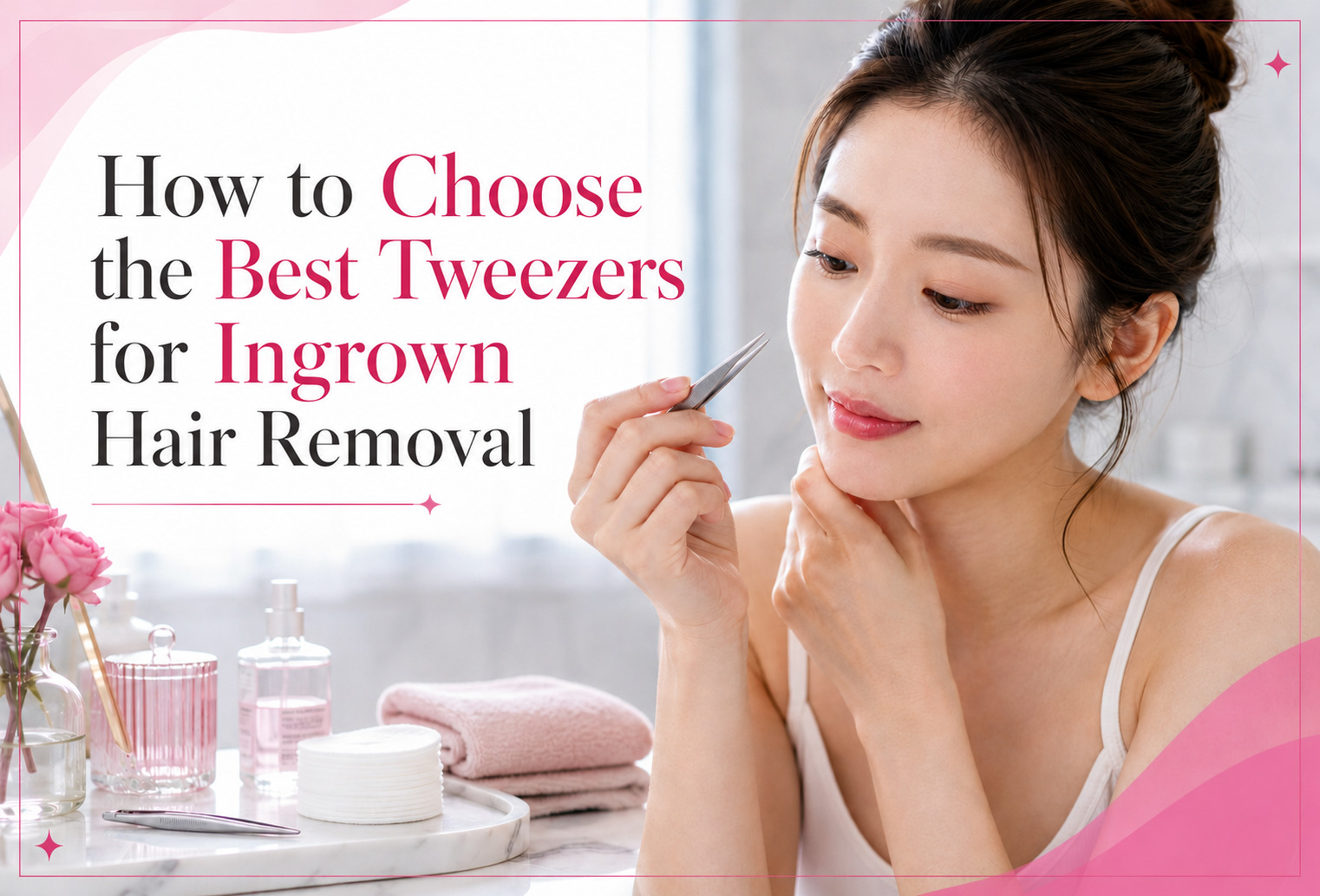 Complete guide explaining how to choose and use tweezers for ingrown hair removal